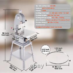 VEVOR 1500W Commercial Electric Meat Bandsaw Stainless Steel Bone Sawing Machine