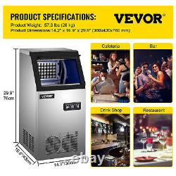 VEVOR 150Lbs Commercial Ice Maker Auto-clean Ice Cube Machine 59 Ice Tray 410W