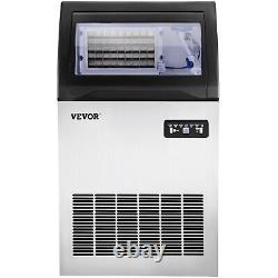 VEVOR 155LB/24H Commercial Ice Maker withBuilt-in Blue Light Ice Cube Machine 530W