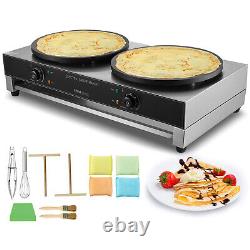 VEVOR 16-Inch Electric Crepe Maker Commercial Crepe Machine 3400W Double Head