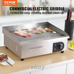 VEVOR 1600W 21 Commercial Electric Countertop Griddle Flat Top Grill Hot Plate