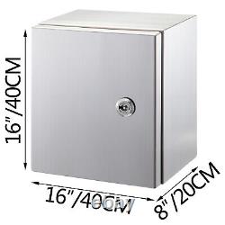 VEVOR 16x16x8 Stainless Steel Electrical Box NEMA 4X IP65 Electrical Enclosure