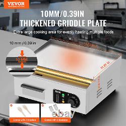 VEVOR 18 Commercial Electric Griddle Countertop Flat Top Grill 1700W