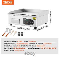 VEVOR 18 Commercial Electric Griddle Countertop Flat Top Grill 1700W