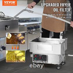 VEVOR 18L Fryer Oil Filter Hose Commercial Cooking Filtration System Restaurant