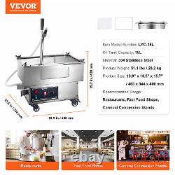 VEVOR 18L Fryer Oil Filter Hose Commercial Cooking Filtration System Restaurant