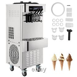 VEVOR 20-28L/H Commercial Soft Serve Ice Cream Machine 2450W Frozen Yogurt Maker