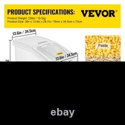 VEVOR 21 Gallon Ingredient Bin with Scoop Commercial Food Storage