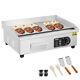 Vevor 22 Commercial Electric Griddle 1600w Countertop Half-flat Top Grill 110v