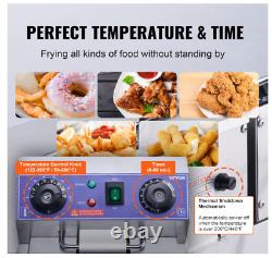 VEVOR 22L Electric Deep Fryer Dual Tank Commercial XL Fry Basket 3000 W