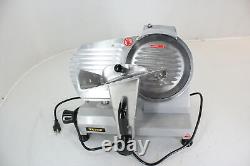 VEVOR 240 Watt Electric Commercial Meat Slicer w Adjustable Thickness Silver