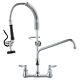 Vevor 25 Commercial Pre-rinse Faucet Wall Mount Sink Faucet 8 With Sprayer