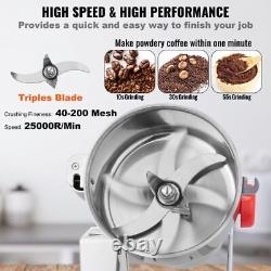 VEVOR 2500g Commercial Spice Grinder Electric Grain Mill Grinder High Speed