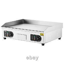 VEVOR 26 Commercial Electric Countertop Griddle Flat Top Grill Hot Plate 2800W