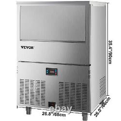 VEVOR 265LB Commercial Lunar Ice Maker Built-in Undercounter Ice Cube Machine