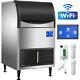 Vevor 265lbs/24h Commercial Ice Maker 121lbs Cube Ice Bin Storage Wifi Lcd Panel