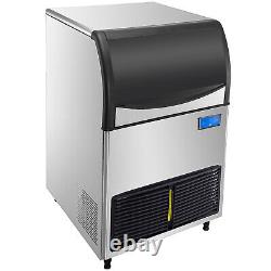 VEVOR 265LBS/24H Commercial Ice Maker 121LBS Cube Ice Bin Storage Wifi LCD Panel