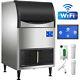 Vevor 265lbs/24h Commercial Ice Maker Ice Cube 121lbs Bin Storage Wifi Lcd Panel