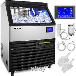 VEVOR 265LBS Commercial Ice Maker Ice Cube Machine 77LBS Storage withWater Pump