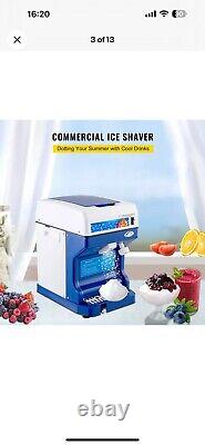 VEVOR 265LBS/H Commercial Ice Shaver Ice Crusher Snow Cone Machine PC Paddles