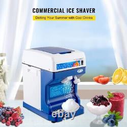 VEVOR 265LBS/H Commercial Ice Shaver Ice Crusher Snow Cone Machine PC Paddles