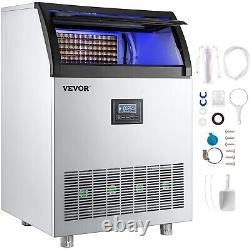 VEVOR 265Lbs Commercial Ice Maker Built-in Ice Cube Machine 55Lbs Bin Storage