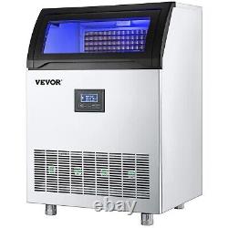 VEVOR 265Lbs Commercial Ice Maker Built-in Ice Cube Machine 55Lbs Bin Storage