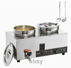 VEVOR 27.4Qt Pot Soup Warmer Commercial Soup Station Kettle Warmer Bain Marie