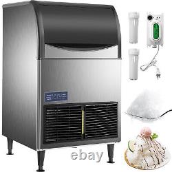 VEVOR 275LBS Commercial Flake Ice Maker Intelligent Snowflake Ice Crusher withPump