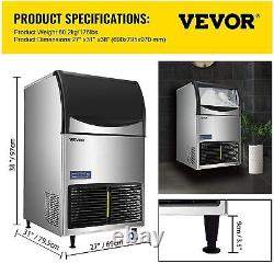 VEVOR 275LBS Commercial Flake Ice Maker Intelligent Snowflake Ice Crusher withPump