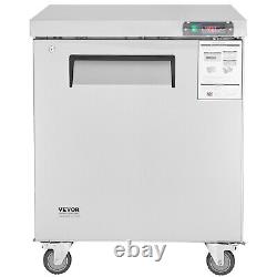 VEVOR 28 Commercial Undercounter Worktop Reach In Freezer Prep Table 7.4 Cu. Ft