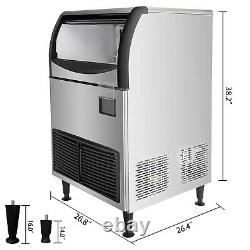 VEVOR 298LBS Commercial Ice Maker 121LBS Storage Ice Cube Machine Wifi LCD Panel
