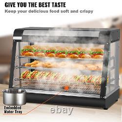 VEVOR 3-Tier 35 Commercial Food Warmer Display Countertop Pizza Cabinet 1200W