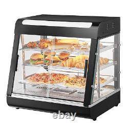 VEVOR 3-Tier Commercial Food Warmer Display Countertop Pizza Cabinet with Light