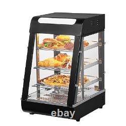 VEVOR 3-Tier Commercial Food Warmer Display Countertop Pizza Cabinet with Light