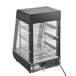 VEVOR 3-Tier Commercial Food Warmer Display Countertop Pizza Cabinet with Light