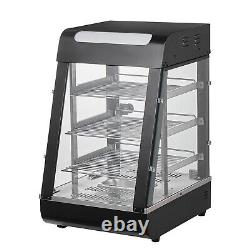 VEVOR 3-Tier Commercial Food Warmer Display Countertop Pizza Cabinet with Light