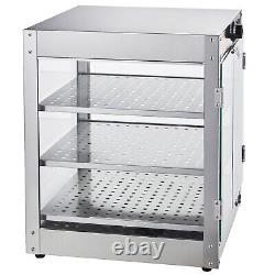 VEVOR 3-Tier Commercial Food Warmer Display Countertop Pizza Cabinet with Light