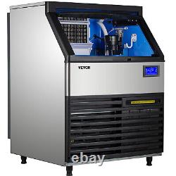 VEVOR 320LBS/24H Commercial Ice Maker Ice Cube Machine with77LBS Bin Storage LCD
