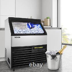VEVOR 320LBS Commercial Ice Maker Ice Cube Machine with Water Filter 77LBS Storage