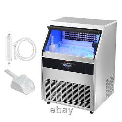 VEVOR 330lbs/24H Commercial Ice Maker Built-in Ice Cube Machine 88LB Bin Storage