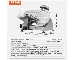 VEVOR 340W Electric Meat Slicer 10 Blade Commercial Frozen Deli slicer Cutter