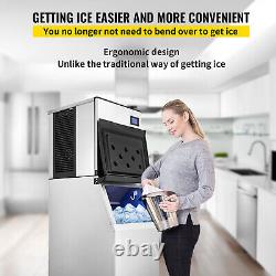 VEVOR 350Lbs/24H Commercial Ice Maker Split-Type Ice Cube Machine Large Storage