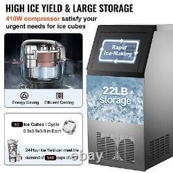 VEVOR 35KG/24H Commercial Ice Maker Built-in Freestand Ice Cube Machine 410W