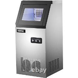 VEVOR 35KG Commercial Ice Maker Ice Cube Machine 59 Ice Tray Auto Clear SUS