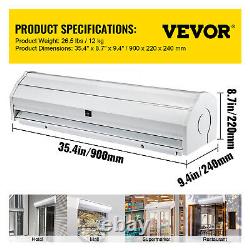 VEVOR 36 Air Curtain Commercial 2 Speeds 668CFM with 2 Limit Switch UL Certified