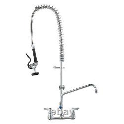 VEVOR 36 Commercial Pre-Rinse Faucet Wall Mount Kitchen Sink Faucet with Sprayer