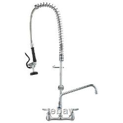 VEVOR 36 Commercial Pre-Rinse Faucet Wall Mount Kitchen Sink Faucet with Sprayer