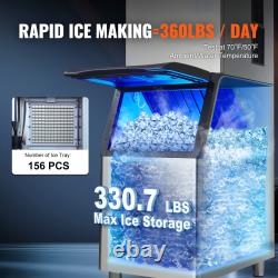 VEVOR 360-450LBS/24H Split Commercial Ice Maker Ice Cube Machine 156/182PCS