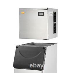VEVOR 360LB/24H Commercial Ice Maker Machine 330.7LBS Storage Bin Auto Cleaning